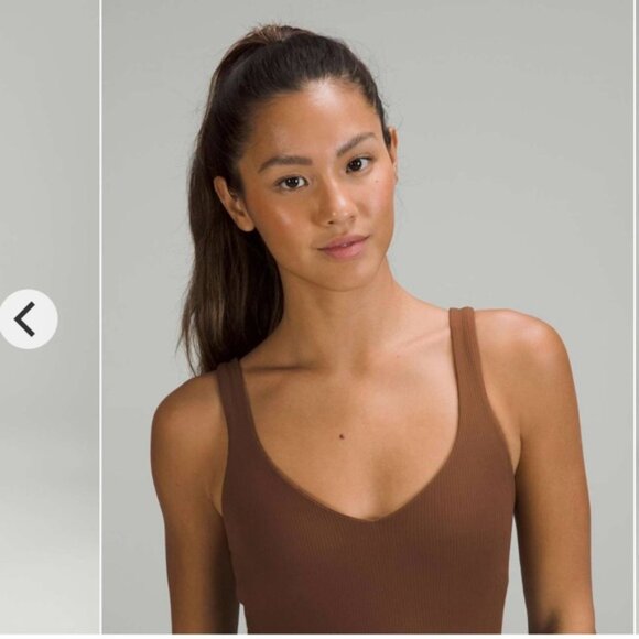 Lululemon size 6 Align Ribbed Bodysuit 25Roasted Brown - Picture 11 of 13